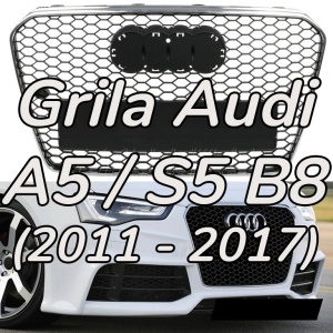 Grila Audi A5 B8 8T (2011 - 2016) 'RS Style' crom negru PDC