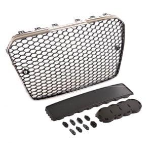 Grila Audi A5 B8 8T (2011 - 2016) 'RS Style' crom negru PDC - Img 2