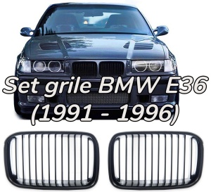 Grila BMW E36 NFL negru lucios