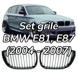 Grila BMW E81 E87 NFL (2004 - 2007) negru lucios