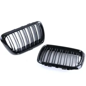 Grila dubla BMW E36 FL facelift M-Look negru lucios - Img 4