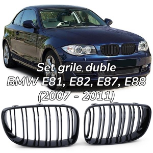 Grila dubla BMW E81 E82 E87 E88 FL (2007 - 2011) M-LOOK - Img 1