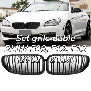 Grila dubla BMW F06 F12 F13 M-LOOK negru lucios