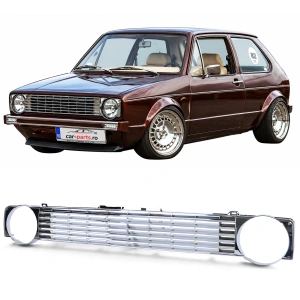 Grila sport fara emblema VW Golf 1 MK1 crom - Img 2