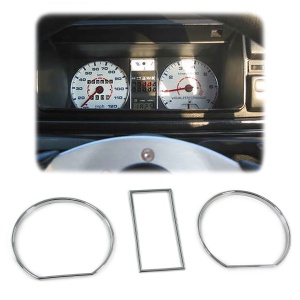 Inele ornament ceasuri bord VW Golf 2, Jetta MK2 CROM - Img 1