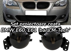 Proiectoare ceata 'bara M-Tech M-Sport' BMW E60 E61 fumuriu
