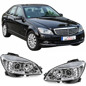 Set faruri Mercedes W204, S204 (2007 - 2010) cu lupa