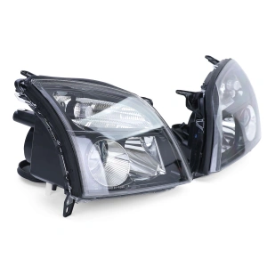 Set faruri Opel Vectra C look negru cu lupa - Img 3