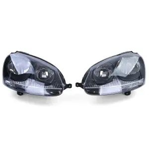Set faruri VW Golf 5, Jetta look negru - Img 5