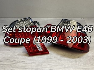 Stopuri BMW E46 coupe NFL LED rosu clar