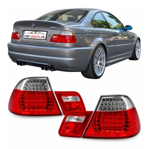 Stopuri BMW E46 coupe NFL LED rosu clar