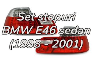 Stopuri BMW E46 NFL sedan LED rosu clar