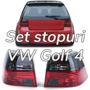 Stopuri VW Golf 4 hatchback rosu fumuriu