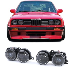 Faruri BMW E30 fumuriu cu lupa