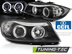 Faruri BMW E90 E91 NFL Angel Eyes CCFL negru