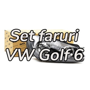Faruri VW Golf 6 look negru