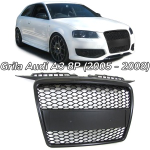 Grila Audi A3 8P (2005 - 2008) 'RS Style' negru mat - Img 1