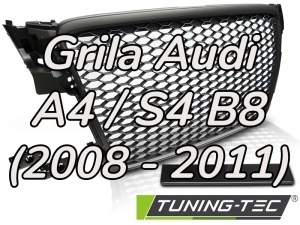 Grila Audi A4 S4 B8 (2008 - 2011) 'RS Style' negru mat