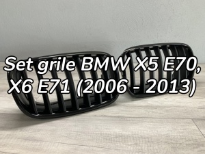 Grila BMW X5 E70 X6 E71 negru lucios + mat - Img 1