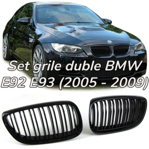 Grila dubla BMW E92 E93 NFL M-LOOK negru lucios
