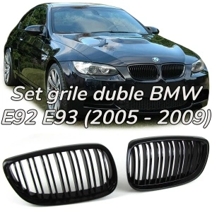 Grila dubla BMW E92 E93 NFL M-LOOK negru lucios