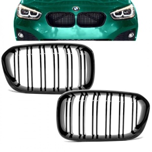 Grila dubla BMW F20 F21 FL (2015 - 2018) M-LOOK negru lucios - Img 2