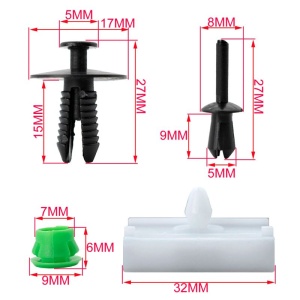 Kit cleme clipsuri montaj praguri BMW E36, E39, E46, E90, E91 - Img 2