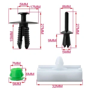 Kit cleme clipsuri montaj praguri BMW E36, E39, E46, E90, E91 - Img 2
