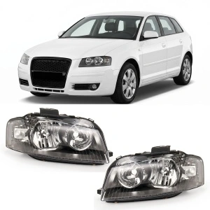 Set faruri Audi A3 8P (2003 - 2008) look negru