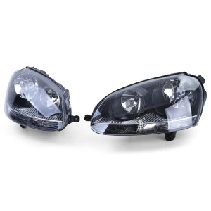 Set faruri VW Golf 5, Jetta look negru - Img 2