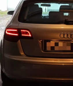 Stopuri Audi A3 8P Sportback (2004 - 2008) LED rosu fumuriu - Img 8
