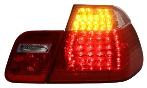 Stopuri BMW E46 FL sedan rosu clar LED - Img 2