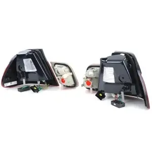 Stopuri BMW E46 NFL sedan LED rosu fumuriu - Img 6