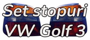 Stopuri VW Golf 3 hatchback, cabrio rosu fumuriu