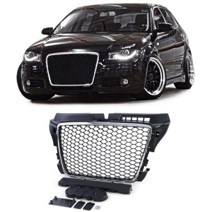 Grila Audi A3 8P (2008 - 2012) 'RS Style' crom negru PDC - Img 2