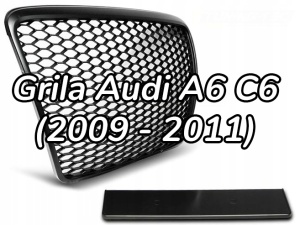 Grila Audi A6 C6 (2009 - 2011) 'RS Style' negru mat