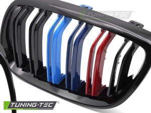 Grila dubla BMW E92 E93 NFL M-Power negru lucios - Img 4