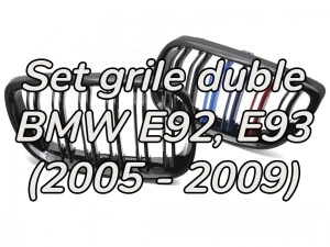 Grila dubla BMW E92 E93 NFL M-Power negru lucios
