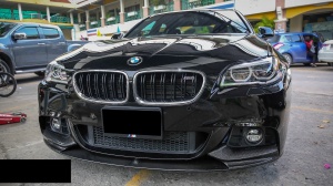 Grila dubla BMW F10 F11 M-LOOK crom negru lucios - Img 6