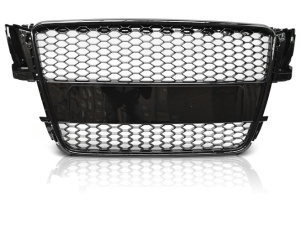 Grila fara emblema Audi A5 8T (2007 - 2011) 'RS Style' negru lucios - Img 3