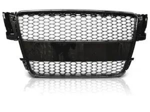 Grila fara emblema Audi A5 8T (2007 - 2011) 'RS Style' negru lucios - Img 3