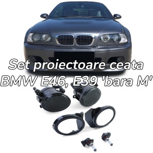 Proiectoare ceata 'bara M' BMW E46 E39 fumuriu