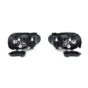 Set faruri VW Golf 4 look negru - Img 6