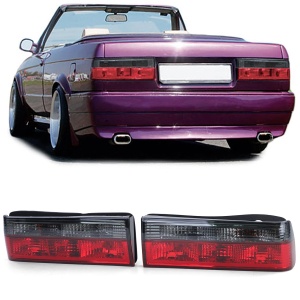 Stopuri BMW E30 NFL non-facelift rosu fumuriu - Img 1