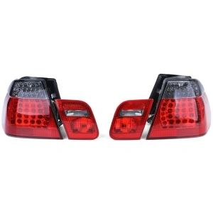 Stopuri BMW E46 NFL sedan LED rosu fumuriu - Img 4