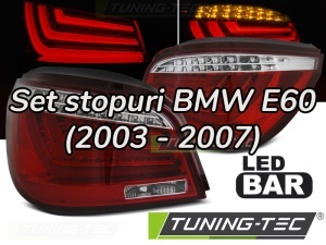 Stopuri BMW E60 NFL LED BAR rosu clar