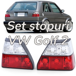 Stopuri VW Golf 2 rosu clar