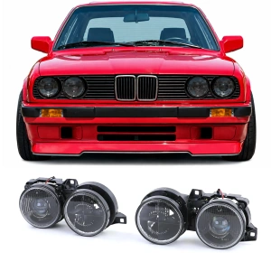 Faruri BMW E30 fumuriu cu lupa