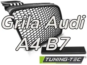 Grila Audi A4 B7 'RS Style' negru mat