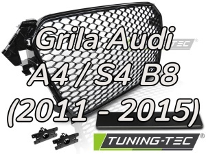 Grila Audi A4 S4 B8 (2011 - 2015) 'RS Style' negru lucios